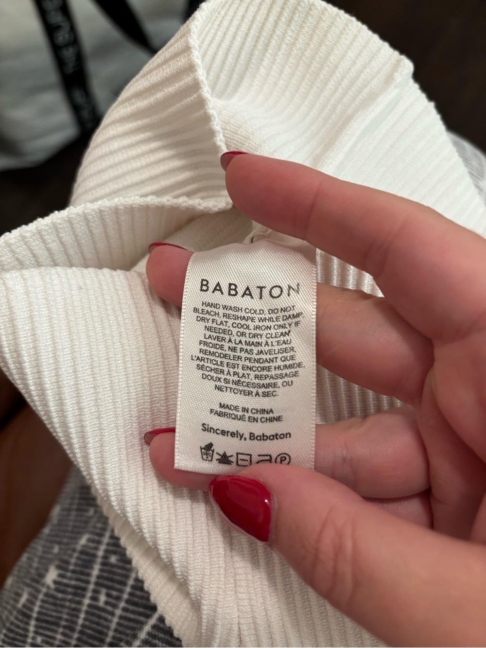 Babaton Ribbed Square-Neck Tank in Cream - Picture 3 of 5